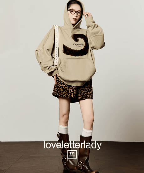 Leopard Fur Applique Oversized Sweatshirt Hoodie