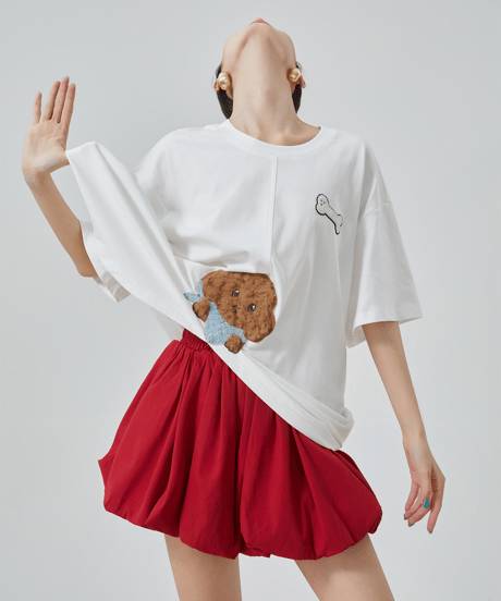 Dog & Bone Patch Oversized Short Sleeve T-Shirt