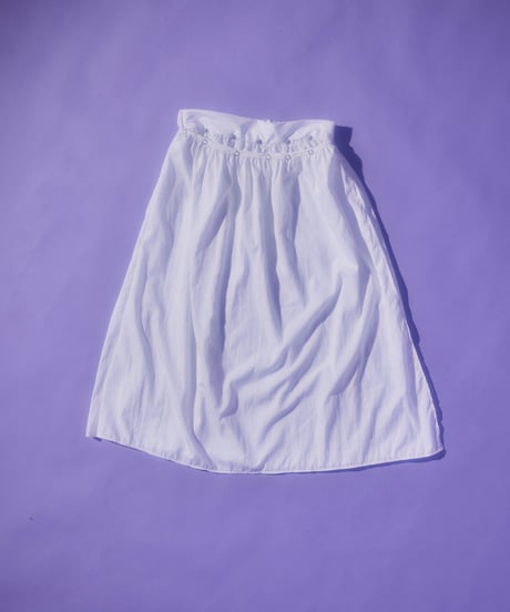 Button detail gathered skirt