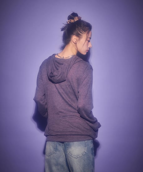 Loose fit button cardigan (Purple)
