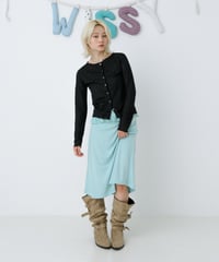 Lace trim midi skirt(mint)