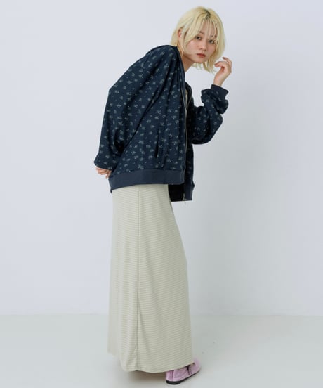 Border maxi skirt（Lime）