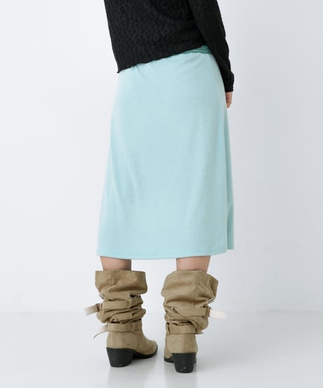 Lace trim midi skirt(mint)