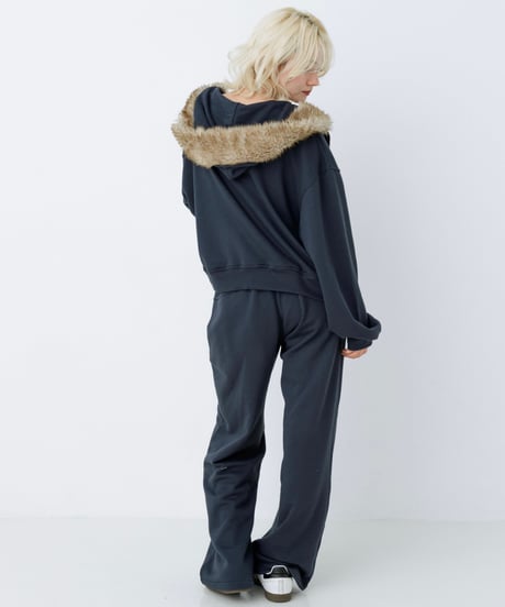 Double waist sweat pants (Navy)