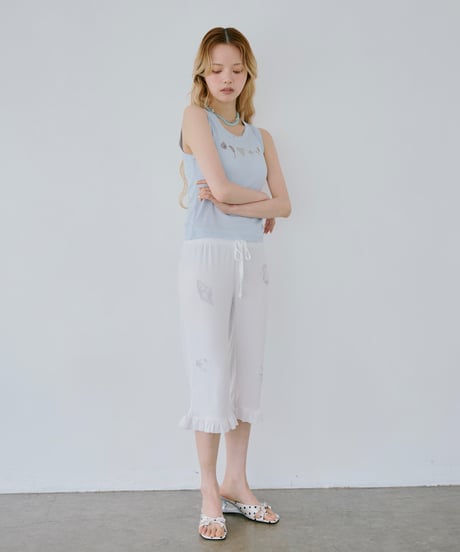 Shell Capri Pants（White）