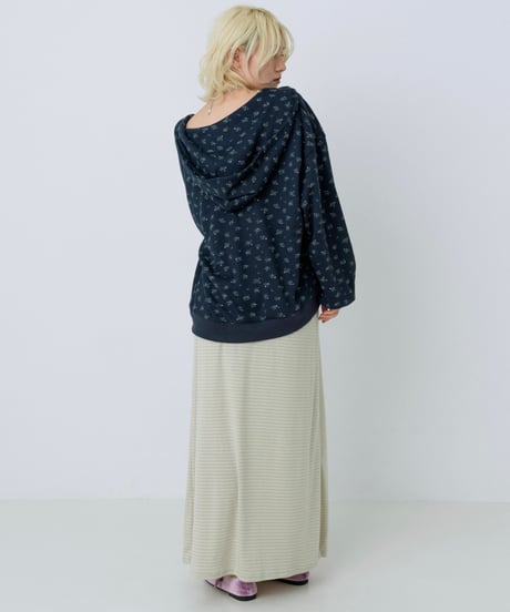 Border maxi skirt（Lime）