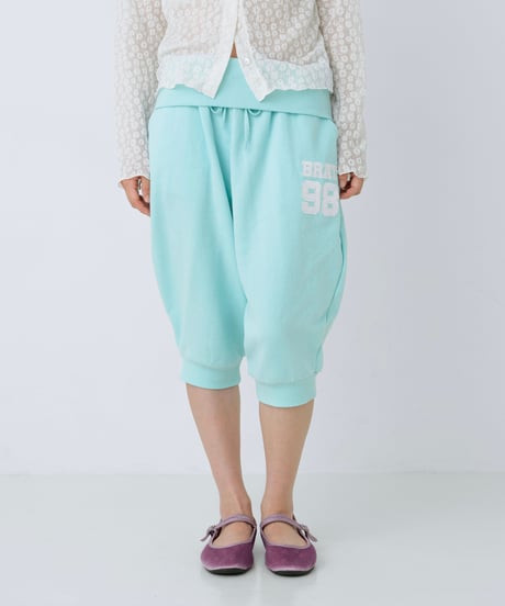 Logo cropped sweat pants（Mint）