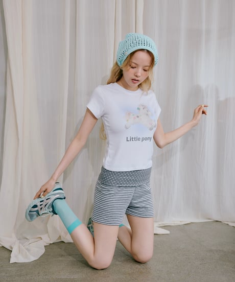 Little Pony Printed Baby Tee（white）