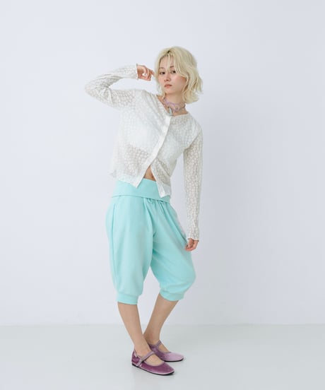 Logo cropped sweat pants（Mint）