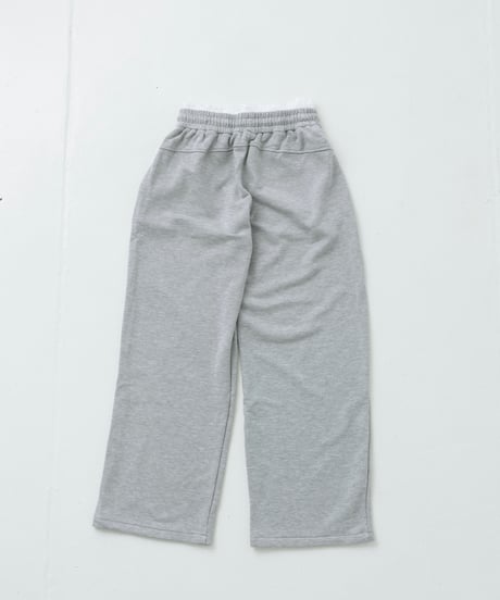 Double waist sweat pants (Gray)