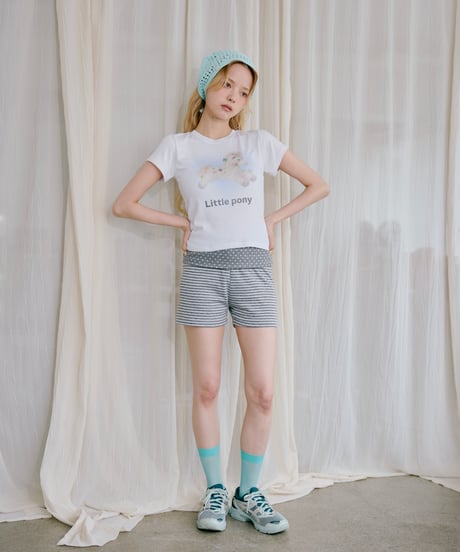 Little Pony Printed Baby Tee（white）