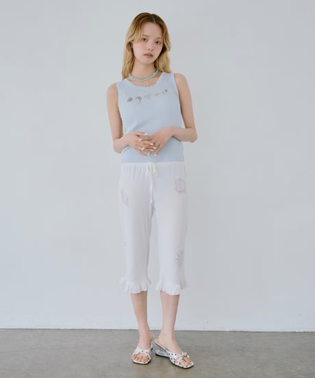 Shell Capri Pants（White）
