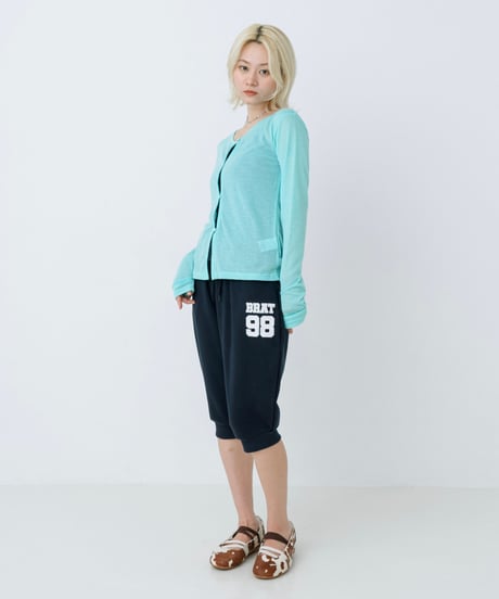 Logo cropped sweat pants（Navy）