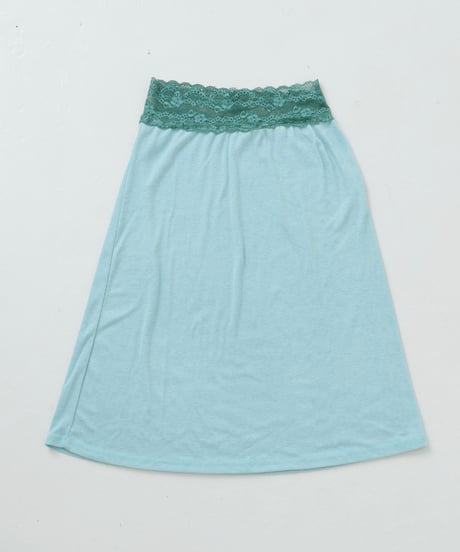 Lace trim midi skirt(mint)