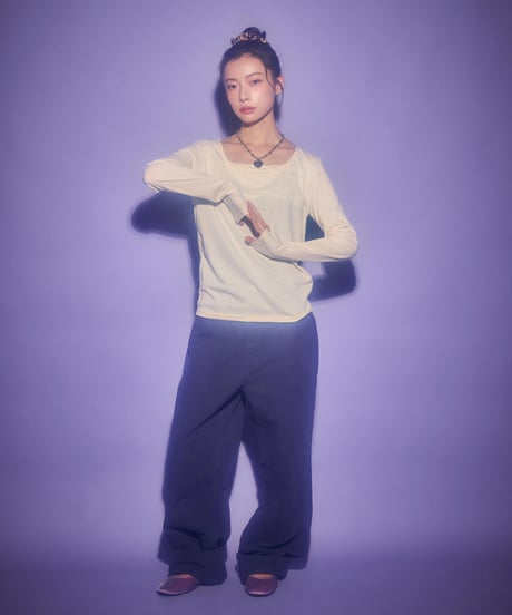 Loose fit straight pants