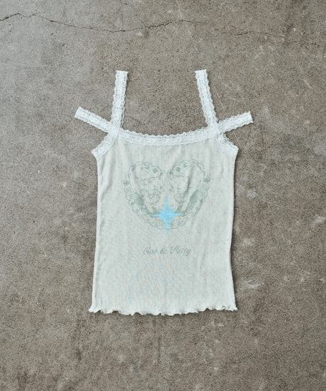 Lace Trim Heart Cami Top