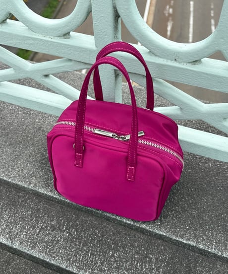 Puffy mini boston bag