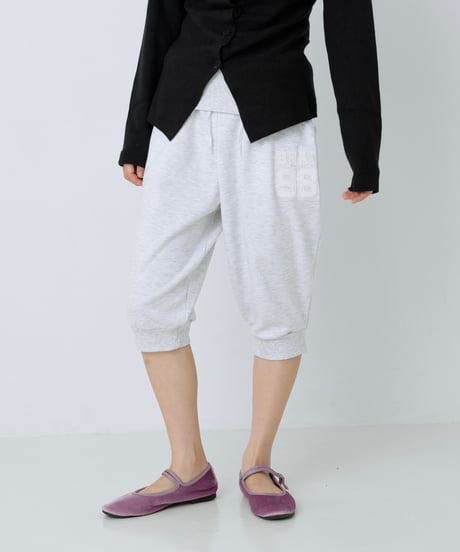 Logo cropped sweat pants（Gray）