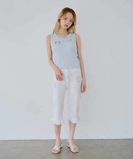 Shell Capri Pants（White）