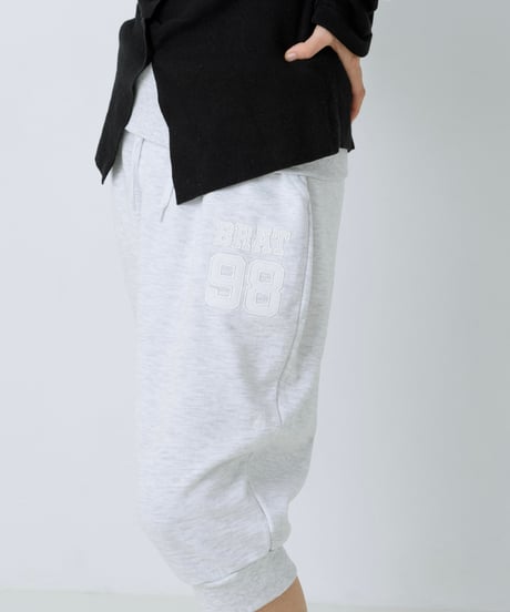 Logo cropped sweat pants（Gray）