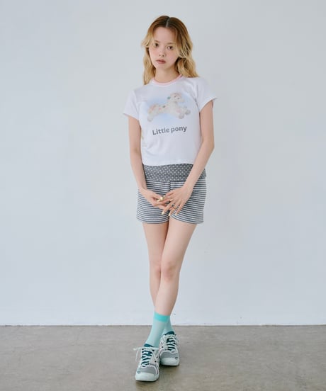 Little Pony Printed Baby Tee（white）