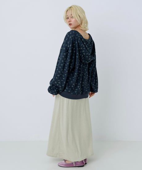 Border maxi skirt（Lime）