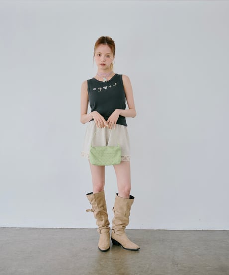 Lace Hem Lounge Shorts（Oatmeal）
