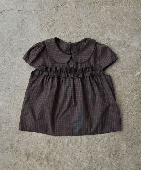 2-Way Check Frill Blouse