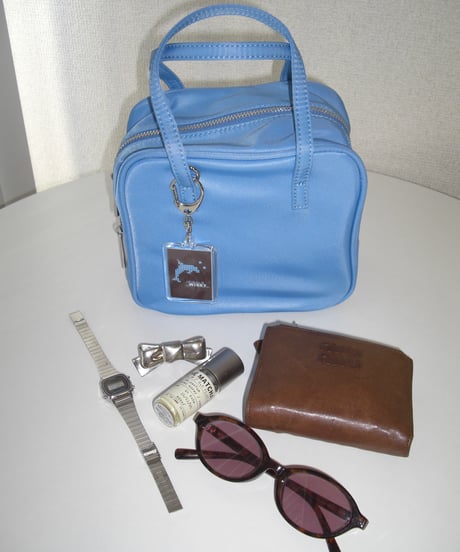 Puffy mini boston bag (Blue)