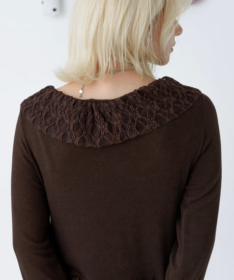 Lace trim cardigan