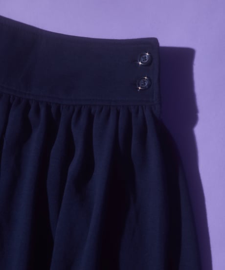 Soft pleated button midi skirt