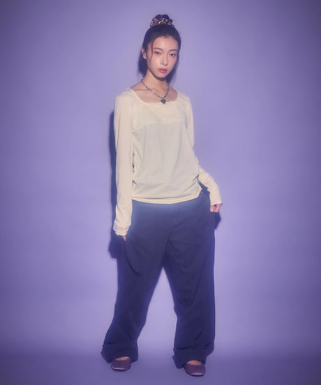Loose fit straight pants