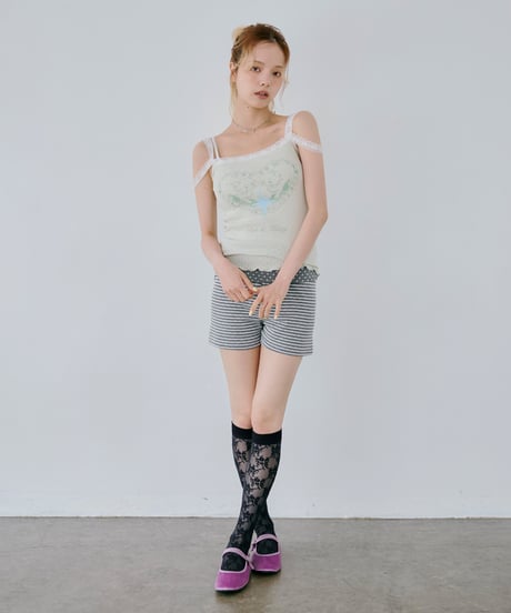 Lace Trim Heart Cami Top
