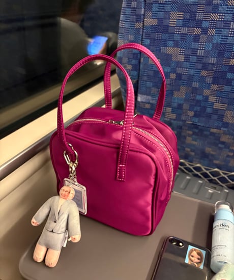 Puffy mini boston bag