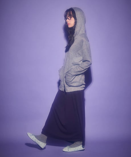 Fold over waist long skirt