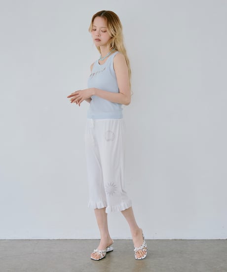 Shell Capri Pants（White）