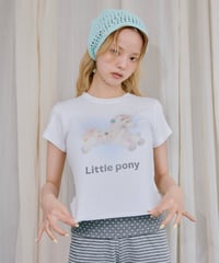 Little Pony Printed Baby Tee（white）