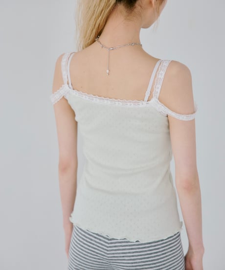 Lace Trim Heart Cami Top