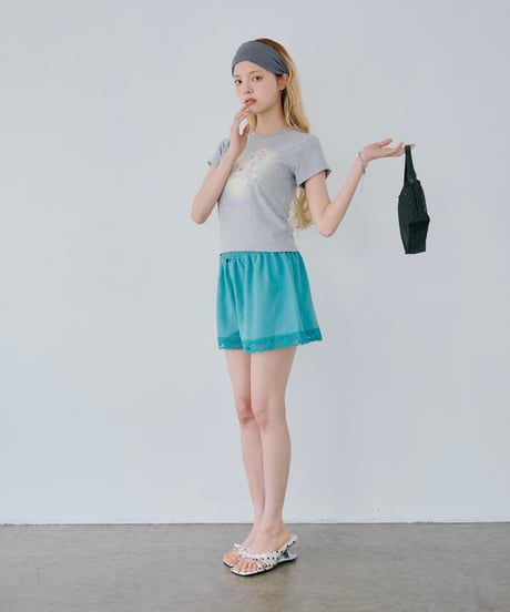 Border Wide Headband（Navy）