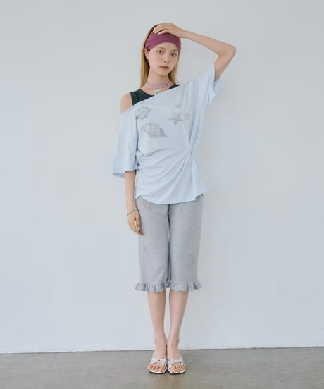 Starfish One Shoulder Twist Tee