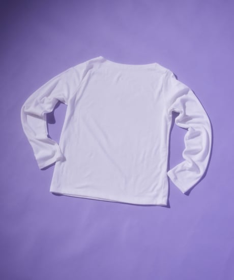 Dreamy watercolor flower knit top（White）
