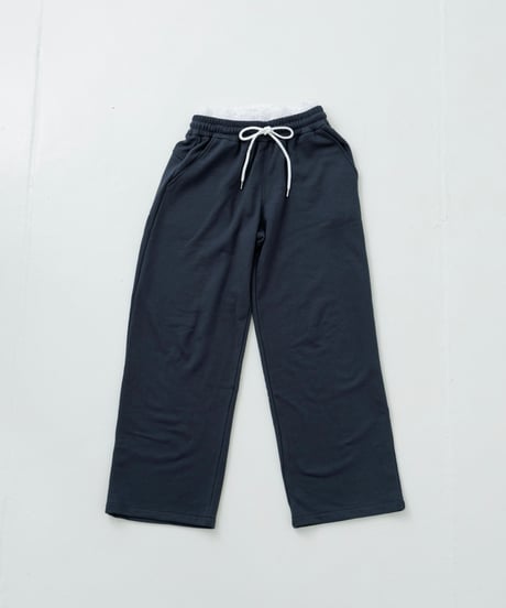 Double waist sweat pants (Navy)