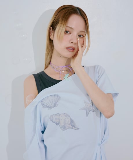 Starfish One Shoulder Twist Tee