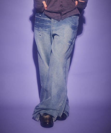 Studded Wide Leg Jeans