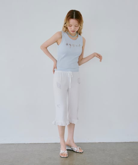 Shell Capri Pants（White）