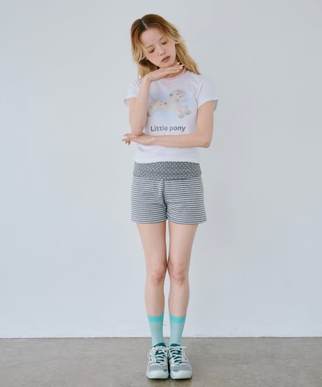 Little Pony Printed Baby Tee（white）