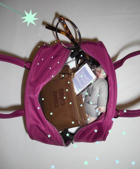 Puffy mini boston bag(Purple)