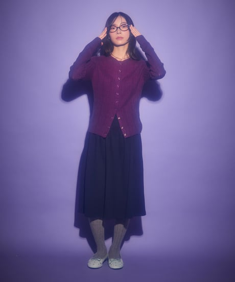 Soft pleated button midi skirt