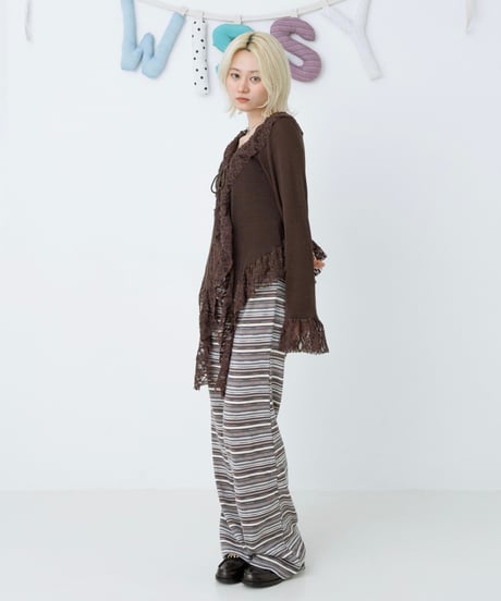 Lace trim cardigan