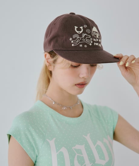 Pony House Ball Cap（Brown）